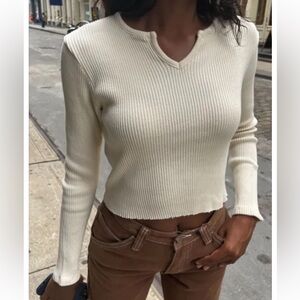 Brandy Melville Paige V-Neck Top